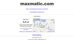 Desktop Screenshot of maxmatic.com